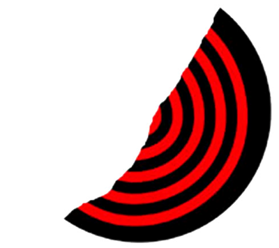 Black and Red Spiral - Lower Half
