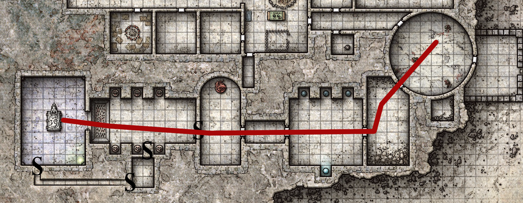 Sunless Citadel: Secret door to the crypts