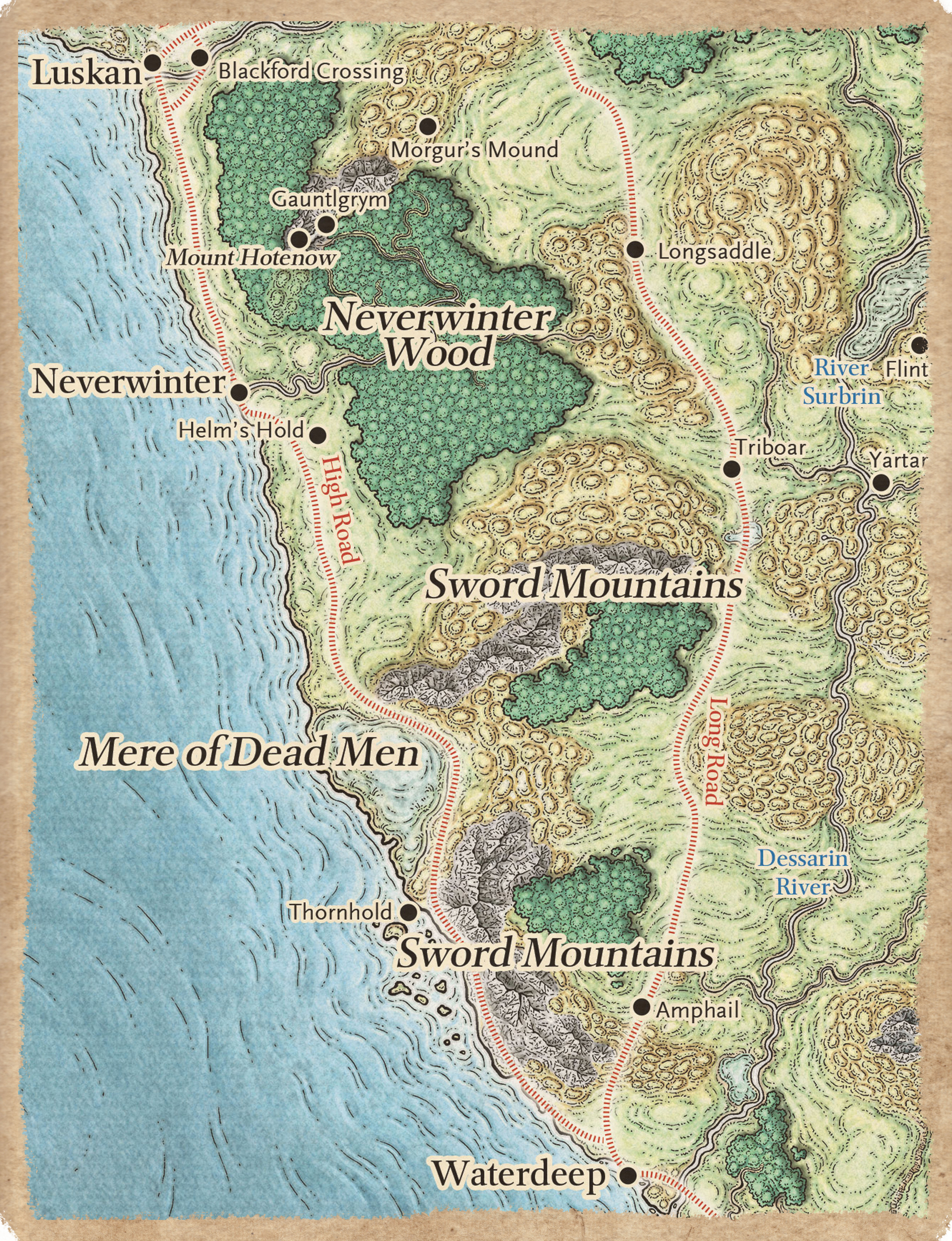Neverwinter Region Map