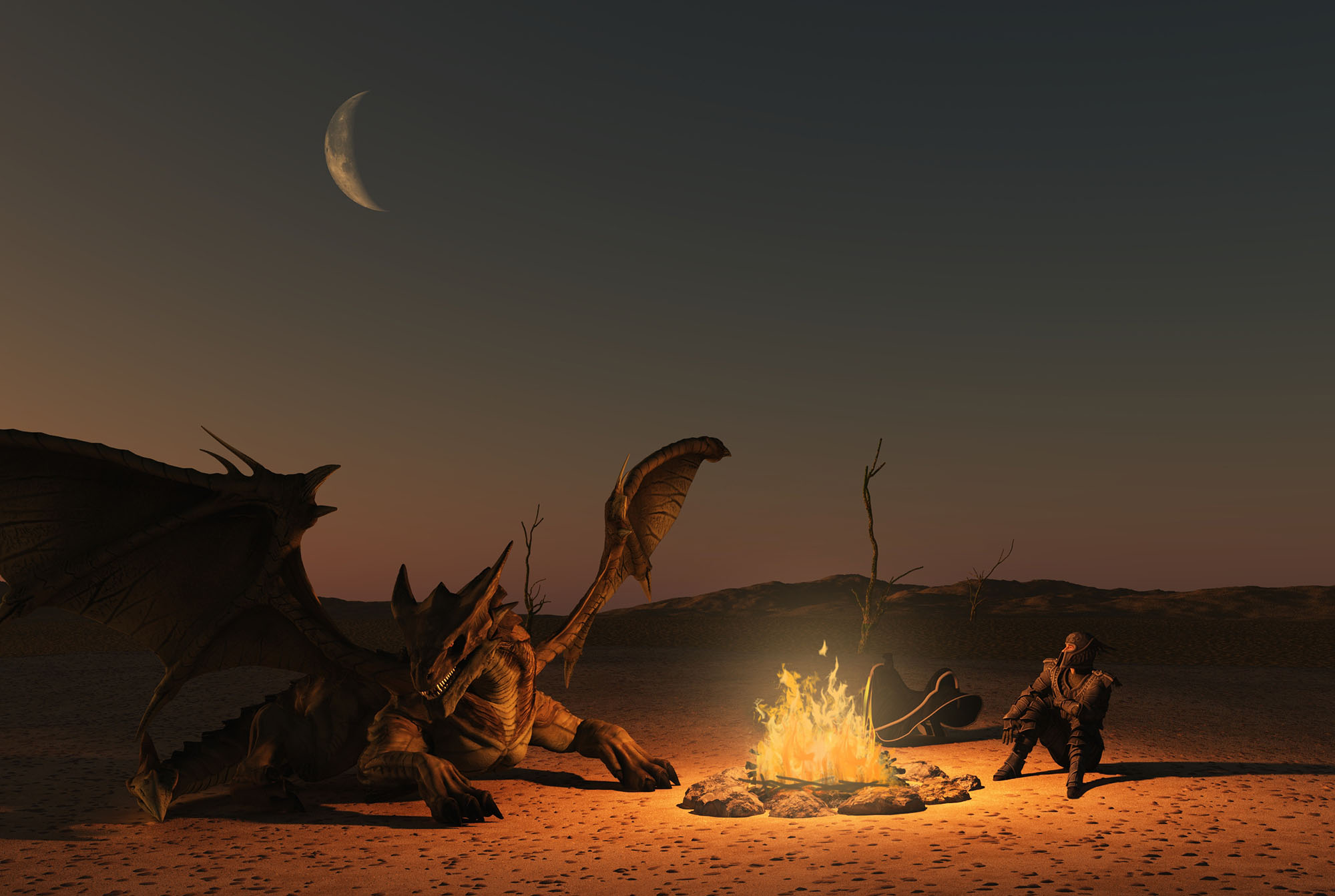 Dragonriders in Camp - Algol (Edited)