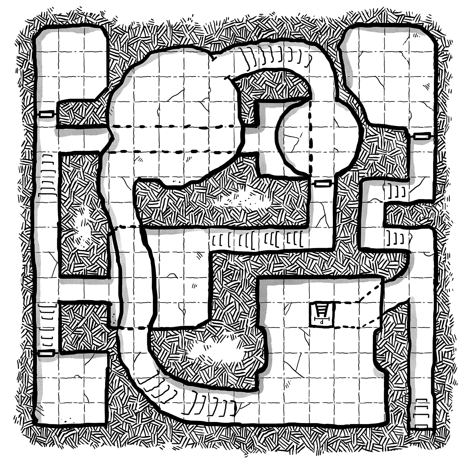 Dungeon Map by Fernando Salvaterra, from So You Want To Be a Game Master