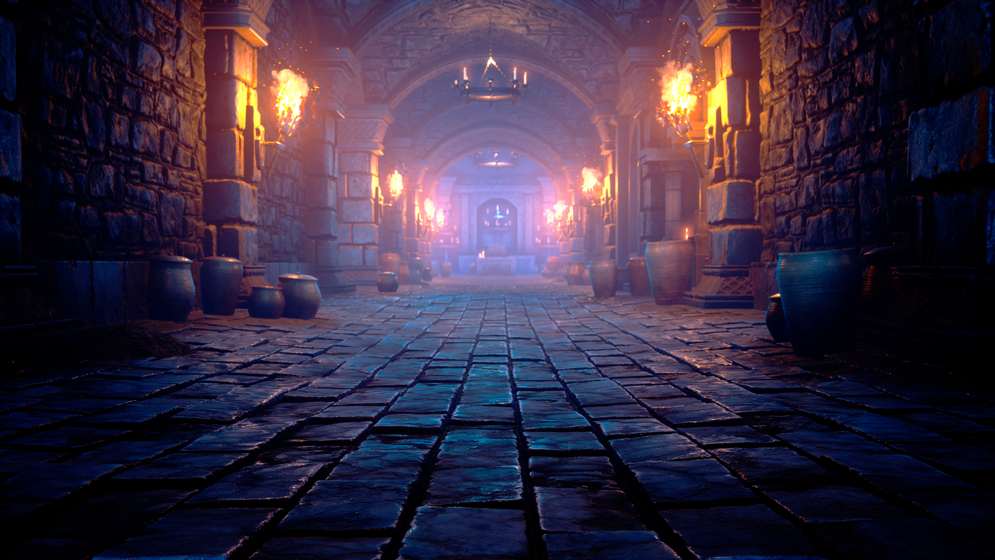 A dungeon corridor.