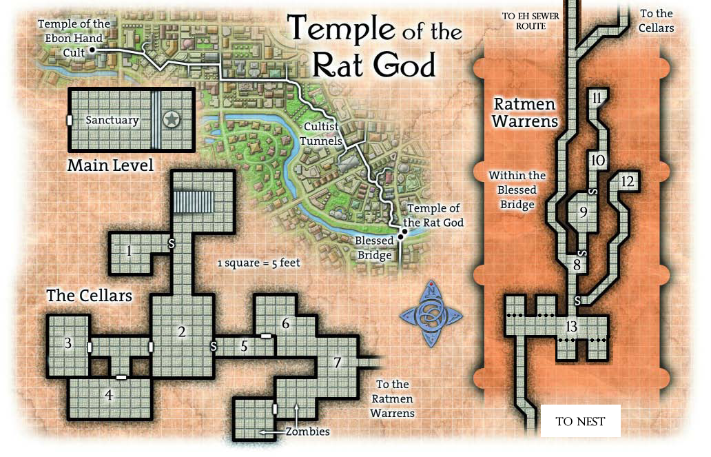 Ptolus: Temple of the Rat - Monte Cook Games (modified)