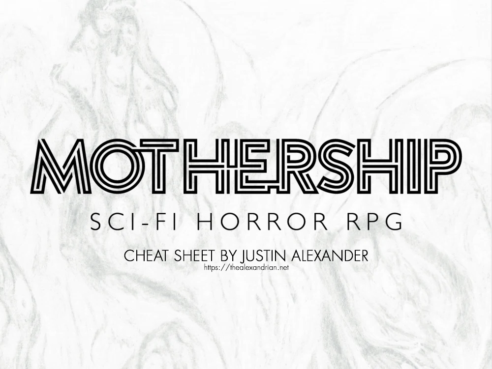 Mothership - System Cheat Sheet