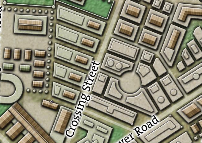 Oldtown - Crossing Street (Deluxe Ptolus City Map)