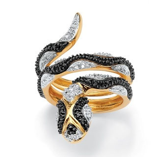 Serpent ring of gold and silver