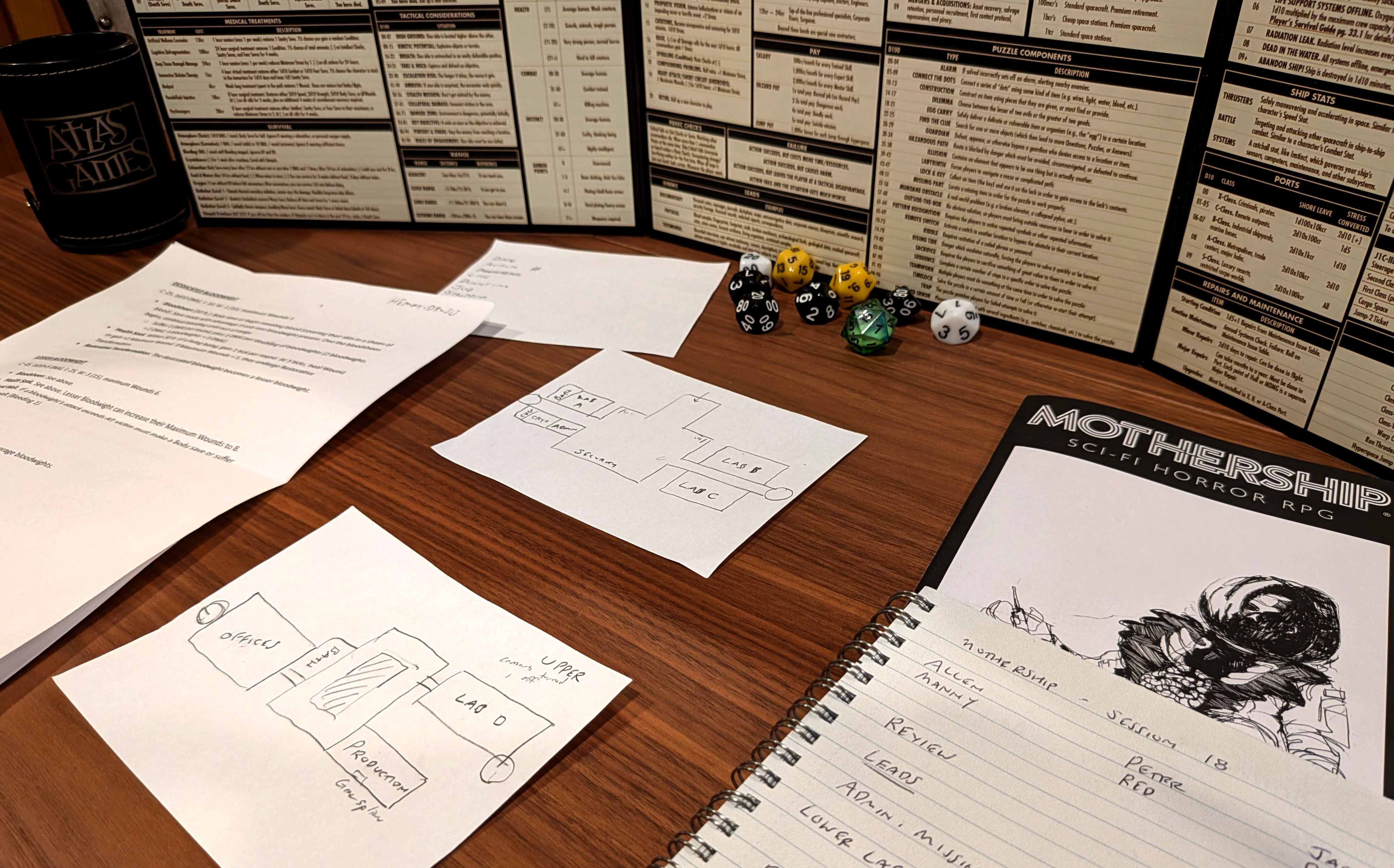 Mothership - Behind Justin Alexander's GM Screen