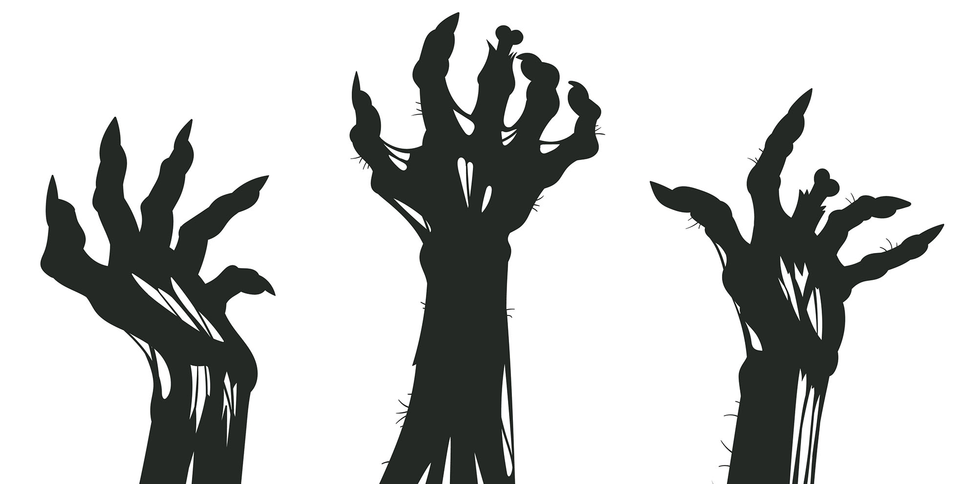 Monstrous black hands grasping towards the light