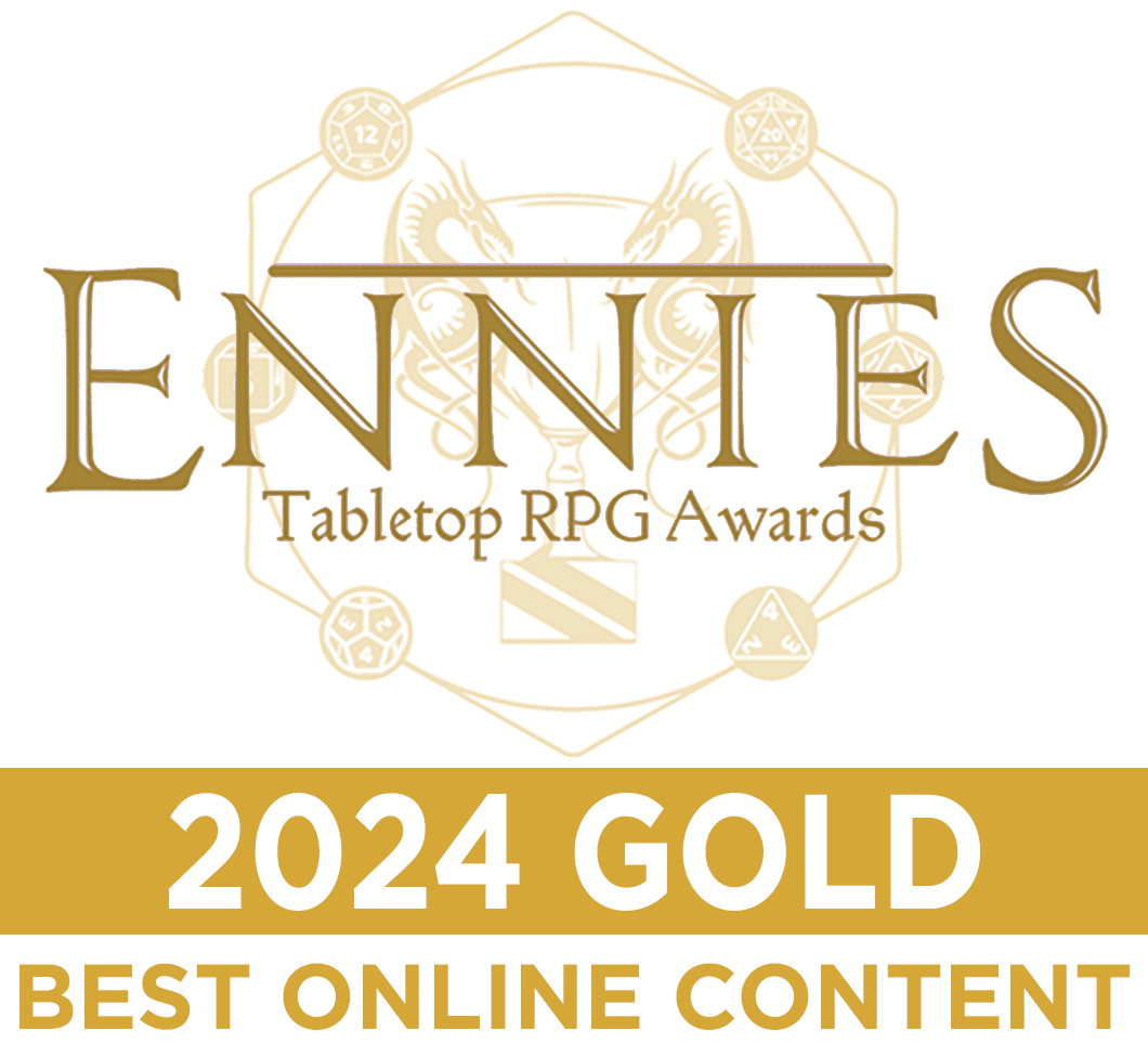 ENNIES Tabletop RPG Awards - 2024 GOLD for Best Online Content